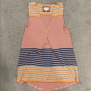 Anthropologie Deletta Sleeveless Knit Striped Top